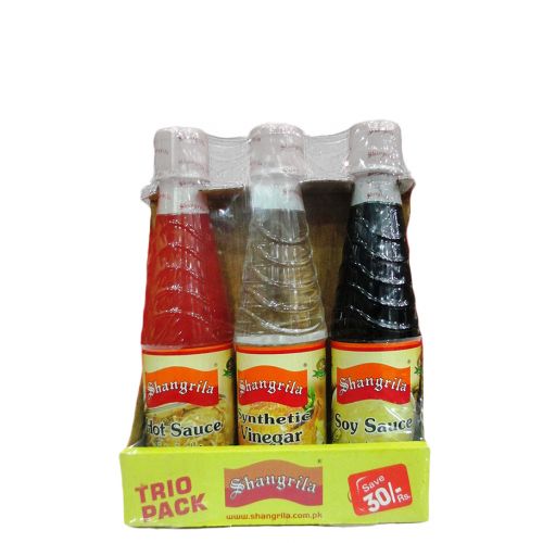 Shangrila Trio Pack - Chilli Sauce - Soya Sauce - Synthetic Vinegar