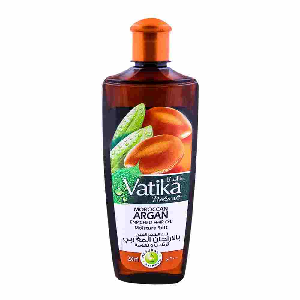 Vatika Moroccan Argan Enriched Hair Oil, Moisture Soft - Hair Oils